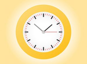 analog clock face with a second hand